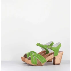 Sandales-Sabots A Talon Leger Poulain Vert - 236 Light Green