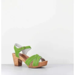 Sandales-Sabots A Talon Leger Poulain Vert - 236 Light Green