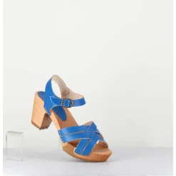 Sandales-Sabots A Talon Leger Bleu Indigo - 236-047 Vegetal Bleu