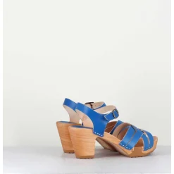 Sandales-Sabots A Talon Leger Bleu Indigo - 236-047 Vegetal Bleu