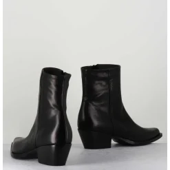 Santiags En Cuir Noir - Seber1 Fular Nero