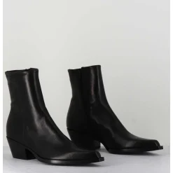 Santiags En Cuir Noir - Seber1 Fular Nero