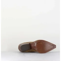 Santiags Flammes En Daim Taupe - Sr3651 Fango