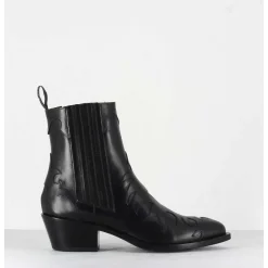 Sartore - Bottines Santiags En Cuir Noir Sr3422N