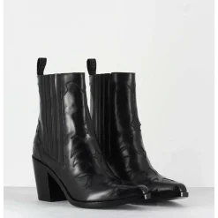 Sartore - Bottines Santiags En Cuir Noir Sr3265