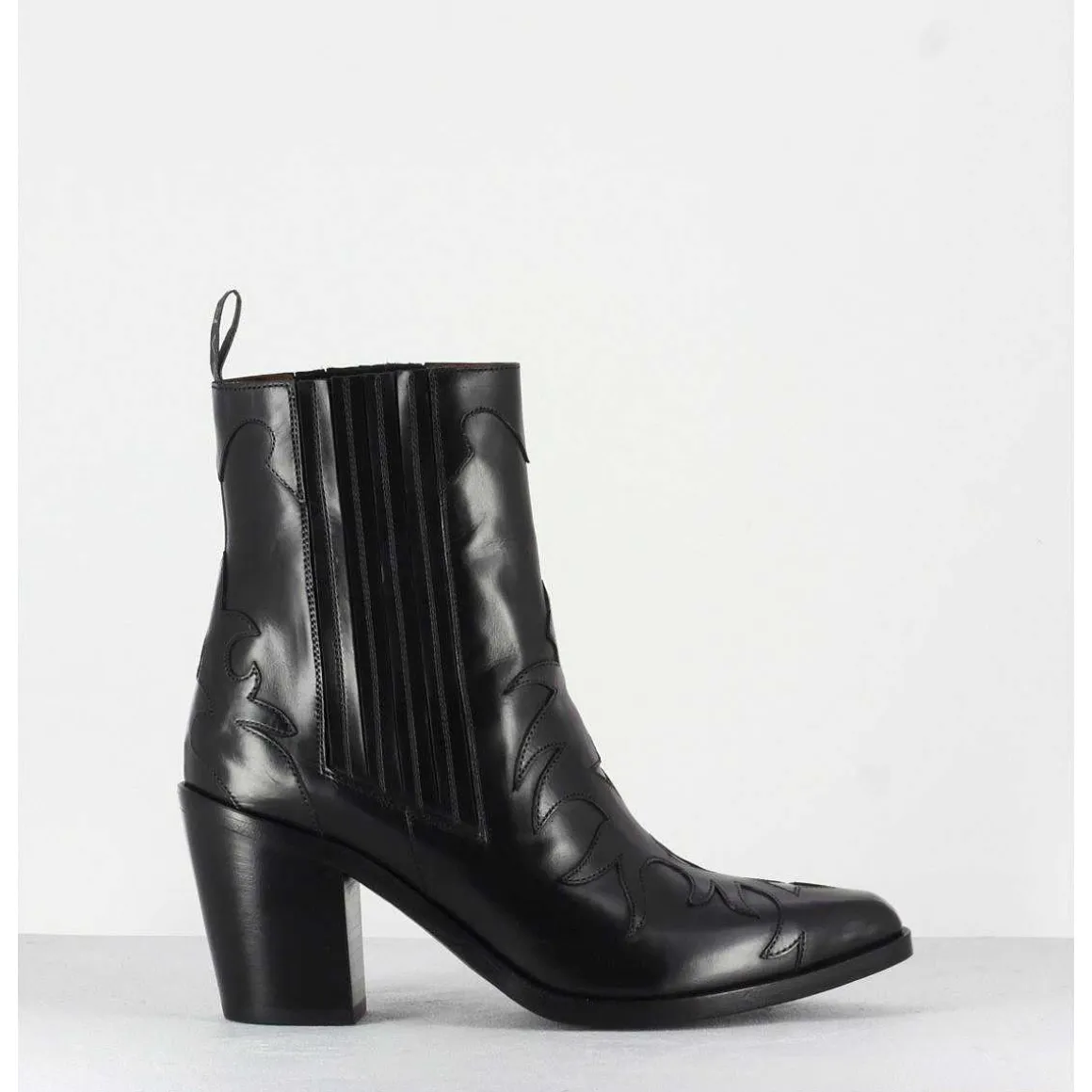 Sartore - Bottines Santiags En Cuir Noir Sr3265