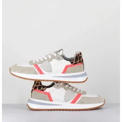 Sneakers Blanc & Leopard - Tropez 2.1 Glitter Pop
