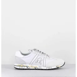 Sneakers Cuir & Toile Blanc - Lucyd 5618