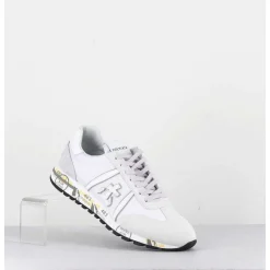 Sneakers Cuir & Toile Blanc - Lucyd 5618