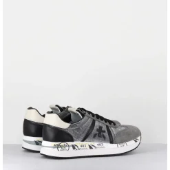 Sneakers Double Semelle En Daim & Toile Gris - Conny 1493