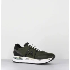 Sneakers Double Semelle Toile Khaki - Conny 6495