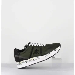 Sneakers Double Semelle Toile Khaki - Conny 6495