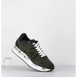 Sneakers Double Semelle Toile Khaki - Conny 6495