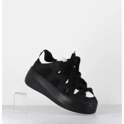 Sneakers En Cuir Noir & Blanc Y2K - 1D7366D Nabuck Black