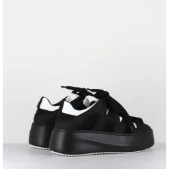 Sneakers En Cuir Noir & Blanc Y2K - 1D7366D Nabuck Black