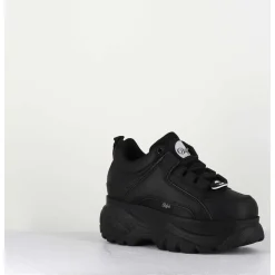Sneakers En Cuir Noir A Plateforme Buffalo Original - 1339N Black
