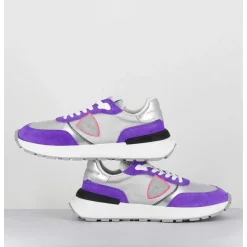 Sneakers Gris & Violet - Antibes Mondial Metal