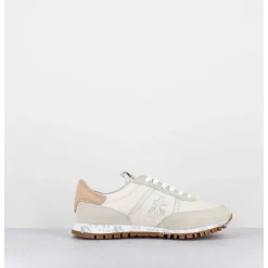 Sneakers Legeres Toile Beige Semelle Crantee - Seand 6252