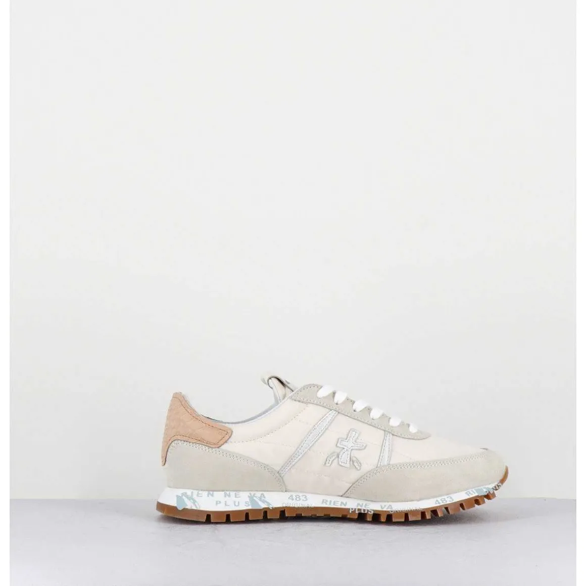 Sneakers Legeres Toile Beige Semelle Crantee - Seand 6252