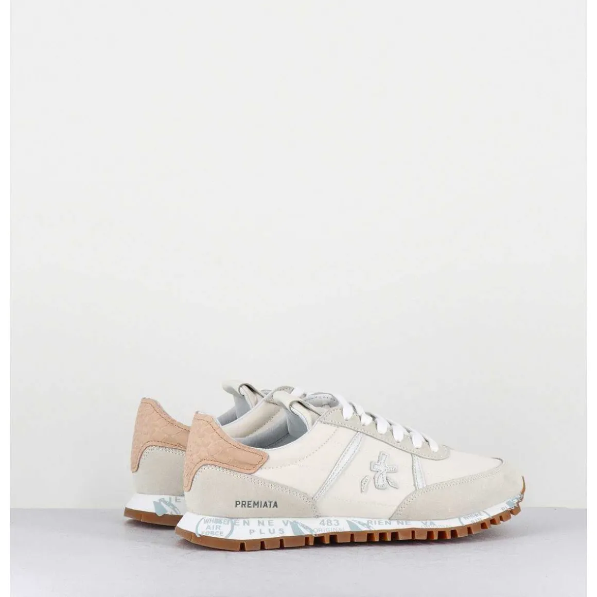 Sneakers Legeres Toile Beige Semelle Crantee - Seand 6252