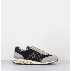 Sneakers Legeres Toile Noire & Daim Gris - Lucyd 5954 Black