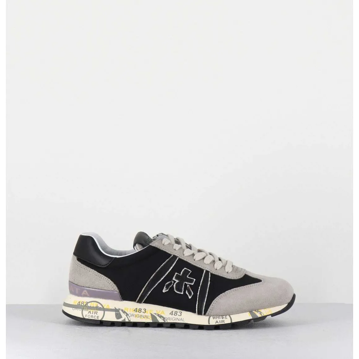 Sneakers Legeres Toile Noire & Daim Gris - Lucyd 5954 Black