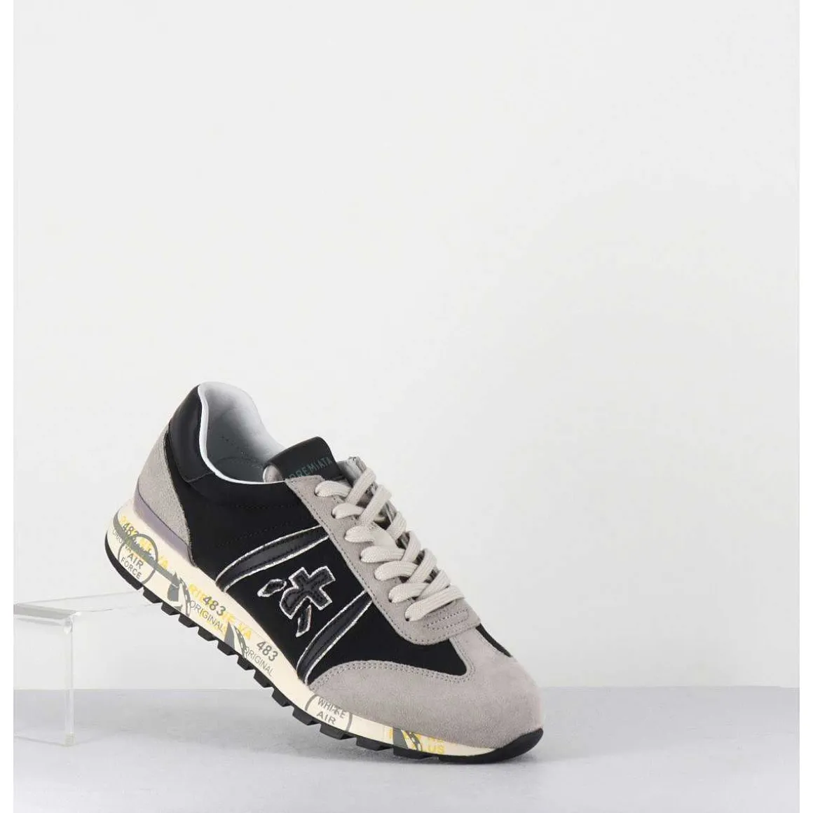 Sneakers Legeres Toile Noire & Daim Gris - Lucyd 5954 Black
