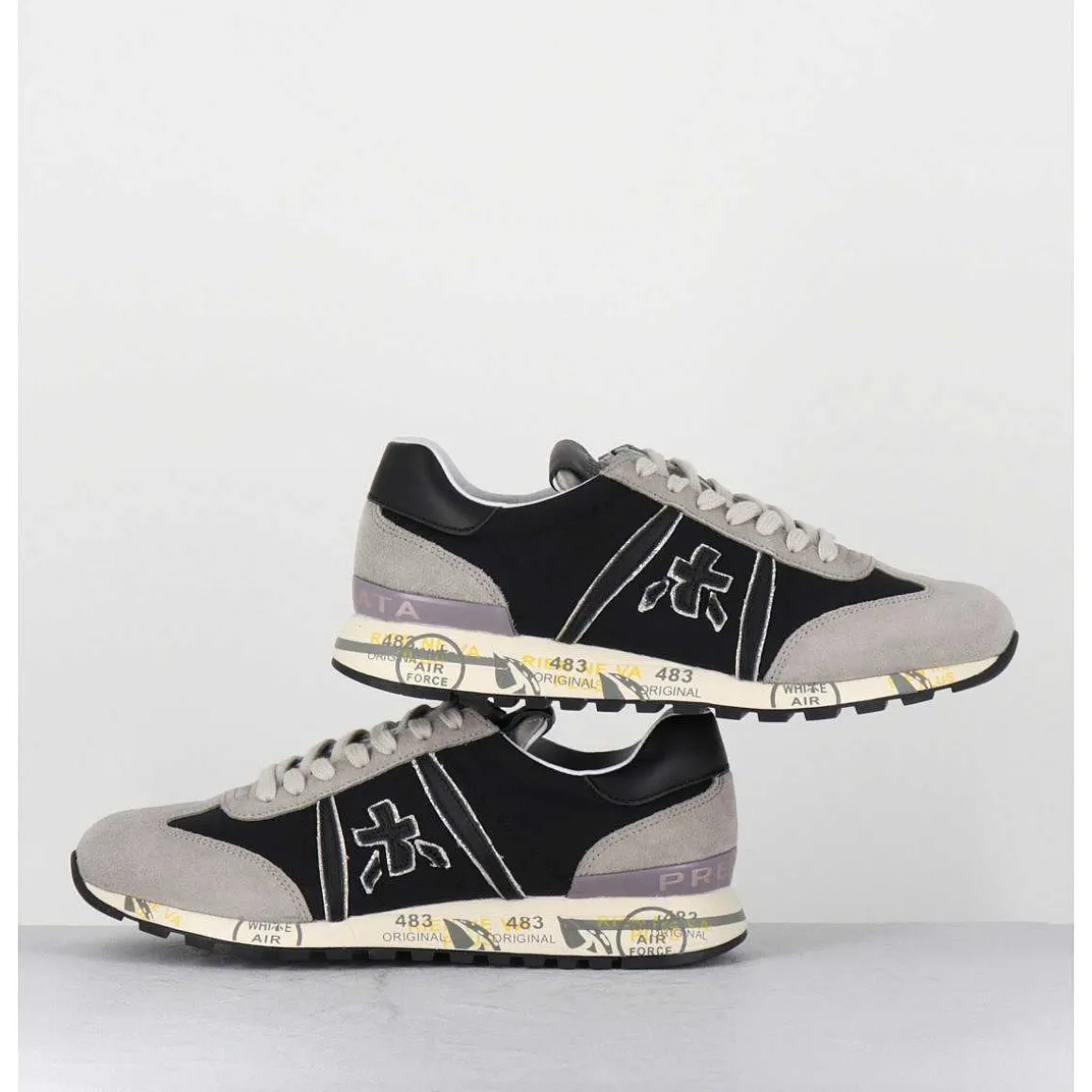 Sneakers Legeres Toile Noire & Daim Gris - Lucyd 5954 Black