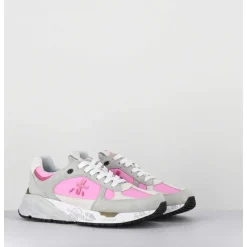 Sneakers 90S En Toile Rose Semelle Epaisse - Mased 6254