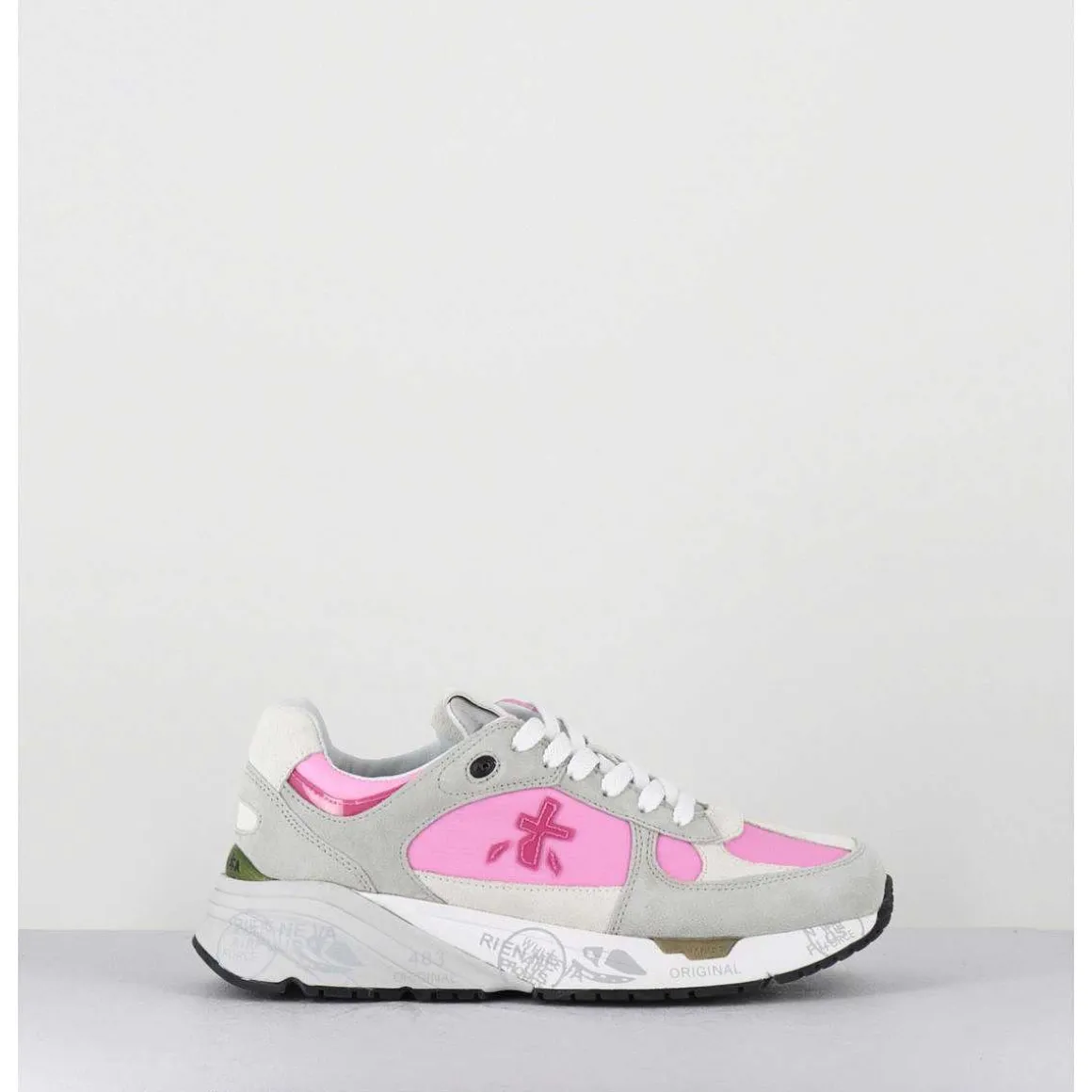 Sneakers 90S En Toile Rose Semelle Epaisse - Mased 6254