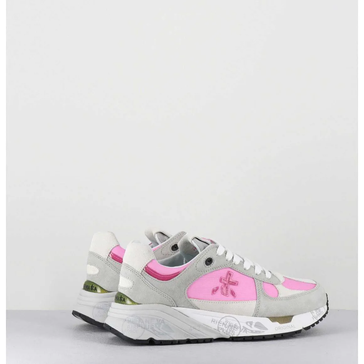 Sneakers 90S En Toile Rose Semelle Epaisse - Mased 6254