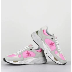 Sneakers 90S En Toile Rose Semelle Epaisse - Mased 6254