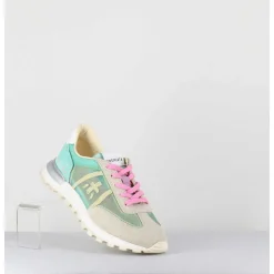 Sneakers Semelle Epaisse Toile Mesh Verte - Johnlowd 6218