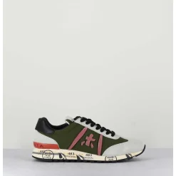 Sneakers Toile Kaki & Daim Gris - Lucyd 5959