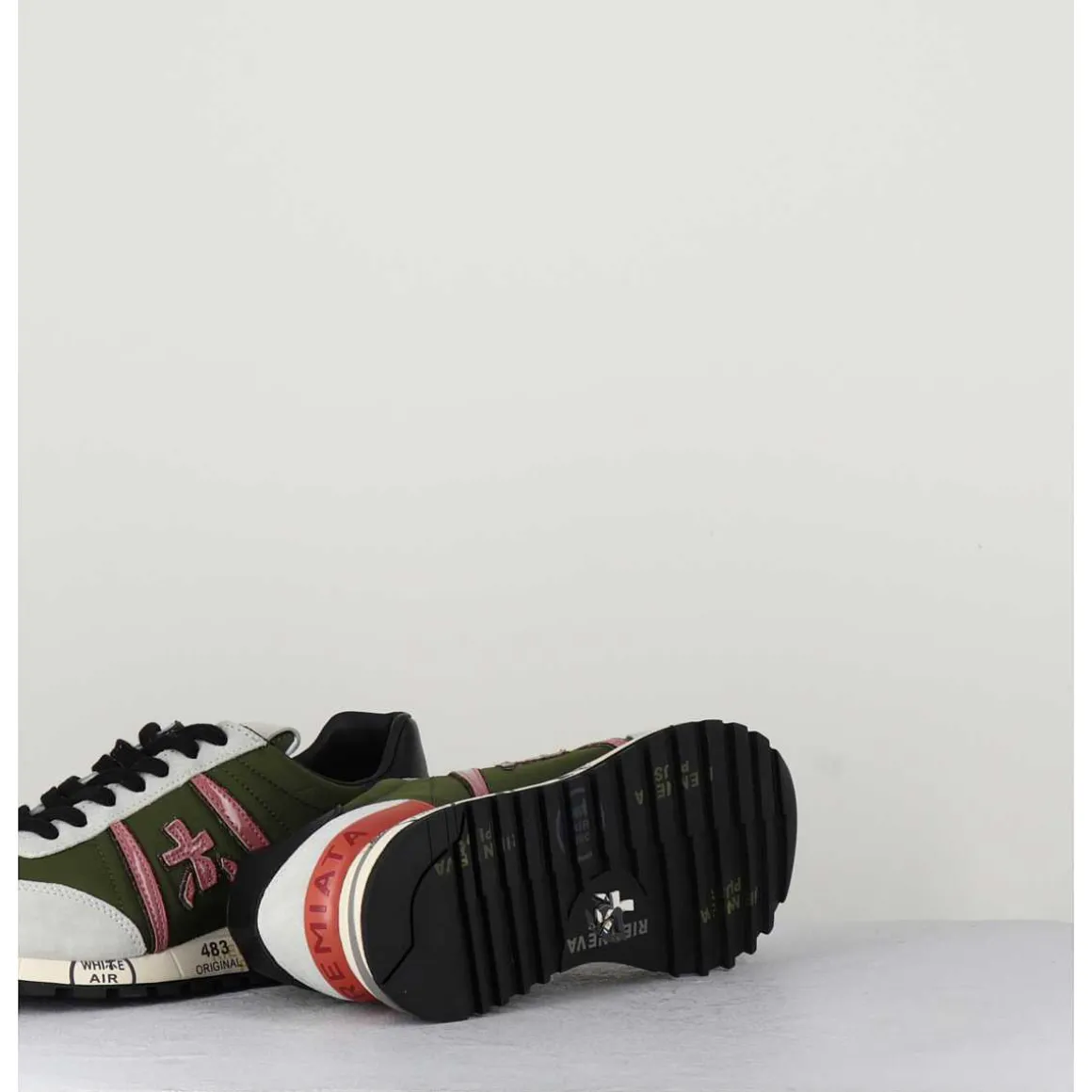 Sneakers Toile Kaki & Daim Gris - Lucyd 5959