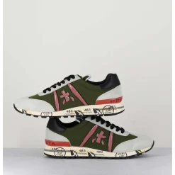 Sneakers Toile Kaki & Daim Gris - Lucyd 5959