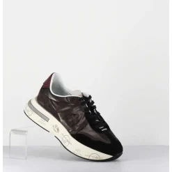 Sneakers Ultra Legere Cuir & Toile Marron - Cassie 6472