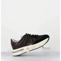 Sneakers Ultra Legere Cuir & Toile Marron - Cassie 6472