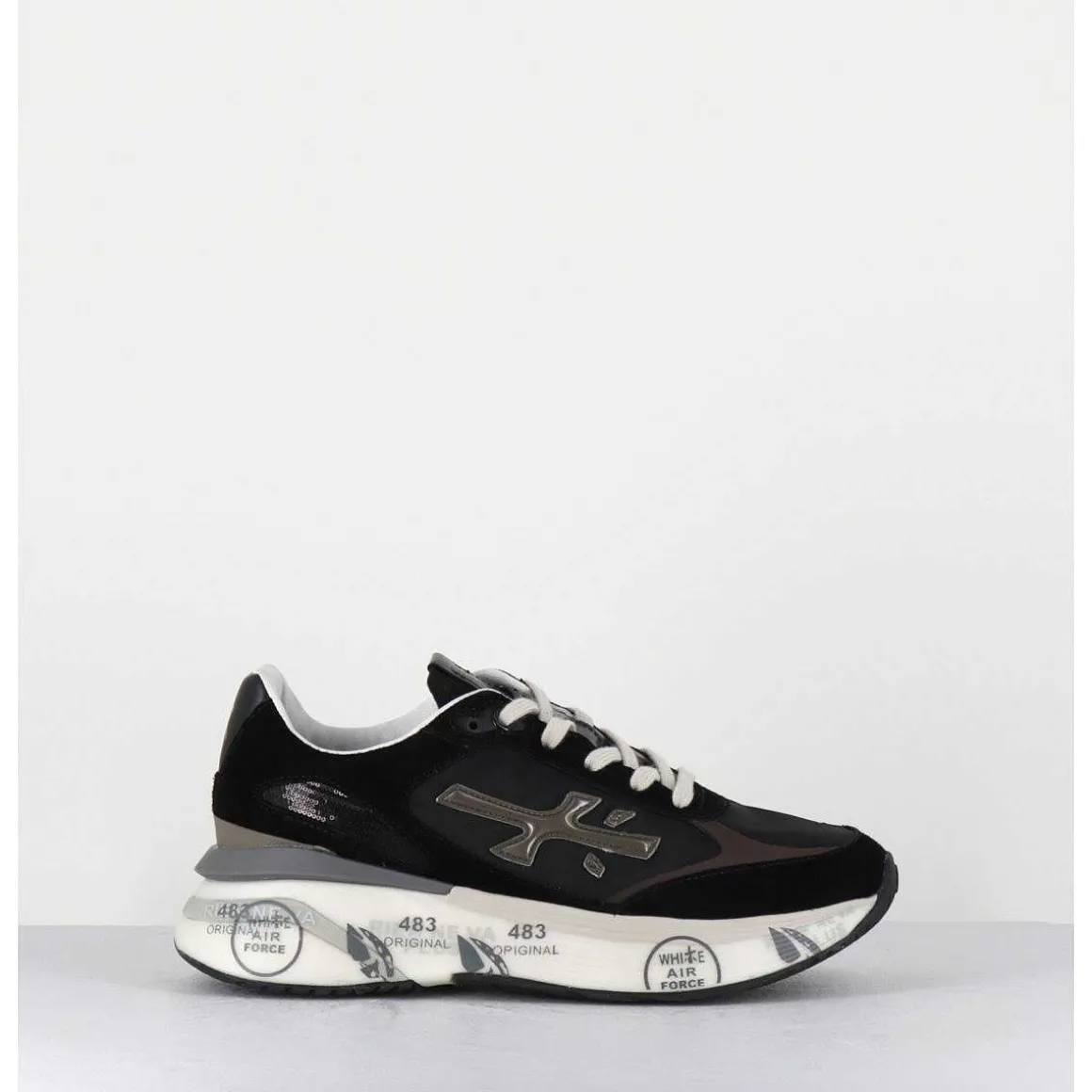 Sneakers Ultra Light Daim & Toile Noirs - Moerund 6443