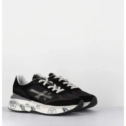 Sneakers Ultra Light Daim & Toile Noirs - Moerund 6443