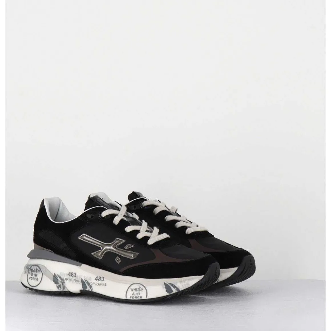 Sneakers Ultra Light Daim & Toile Noirs - Moerund 6443