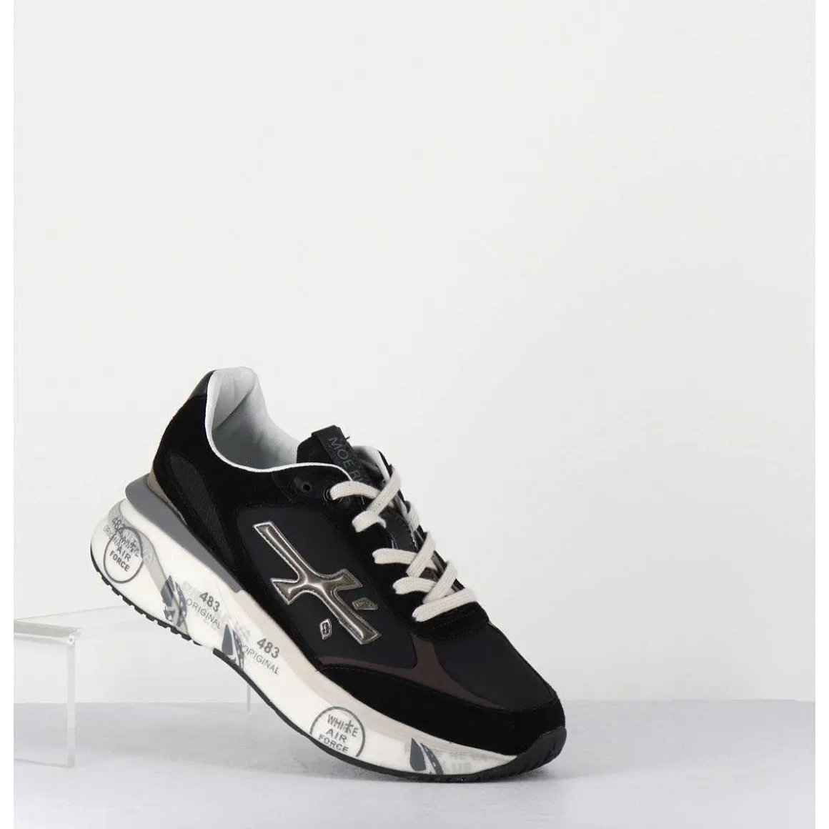 Sneakers Ultra Light Daim & Toile Noirs - Moerund 6443