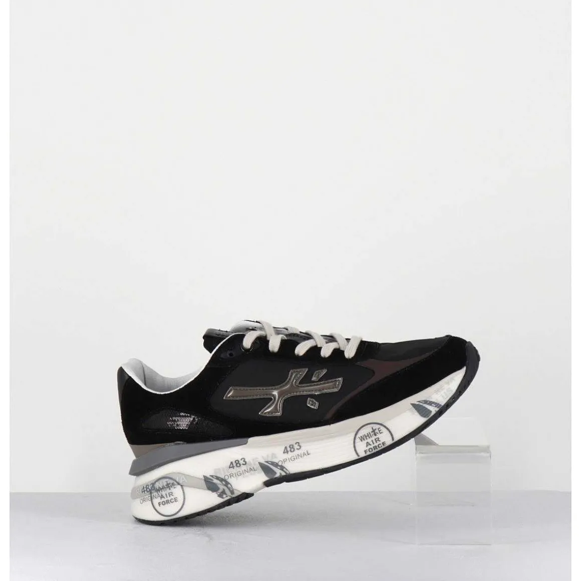 Sneakers Ultra Light Daim & Toile Noirs - Moerund 6443