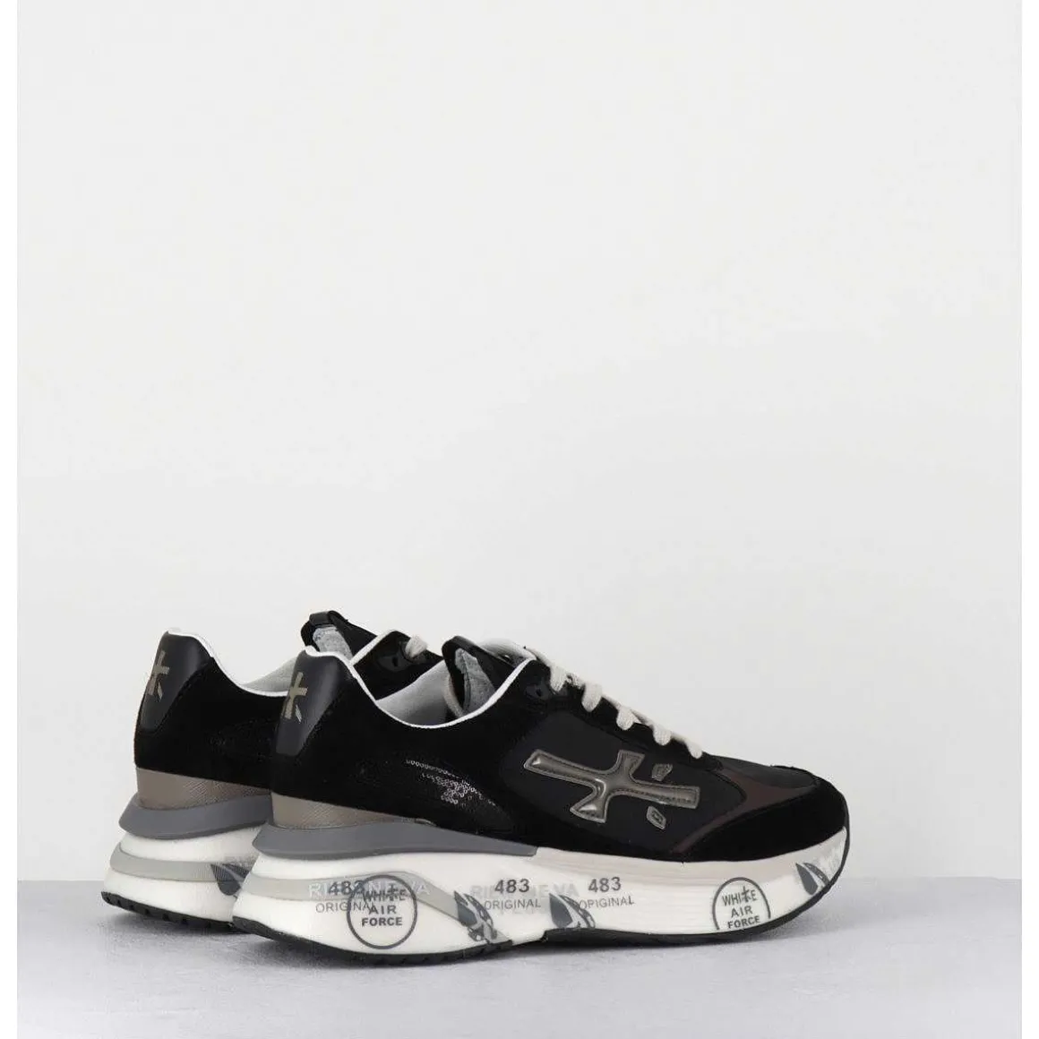 Sneakers Ultra Light Daim & Toile Noirs - Moerund 6443