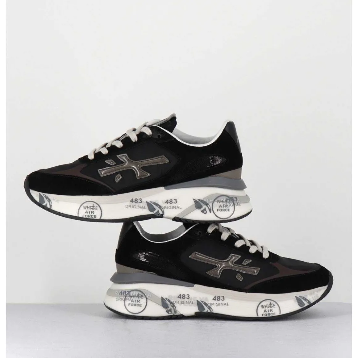 Sneakers Ultra Light Daim & Toile Noirs - Moerund 6443