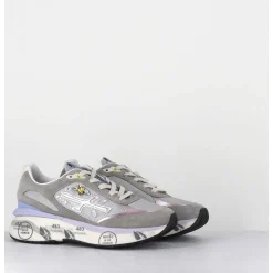 Sneakers Ultra Light Daim / Toile Gris & Bijoux - Moerund 6440
