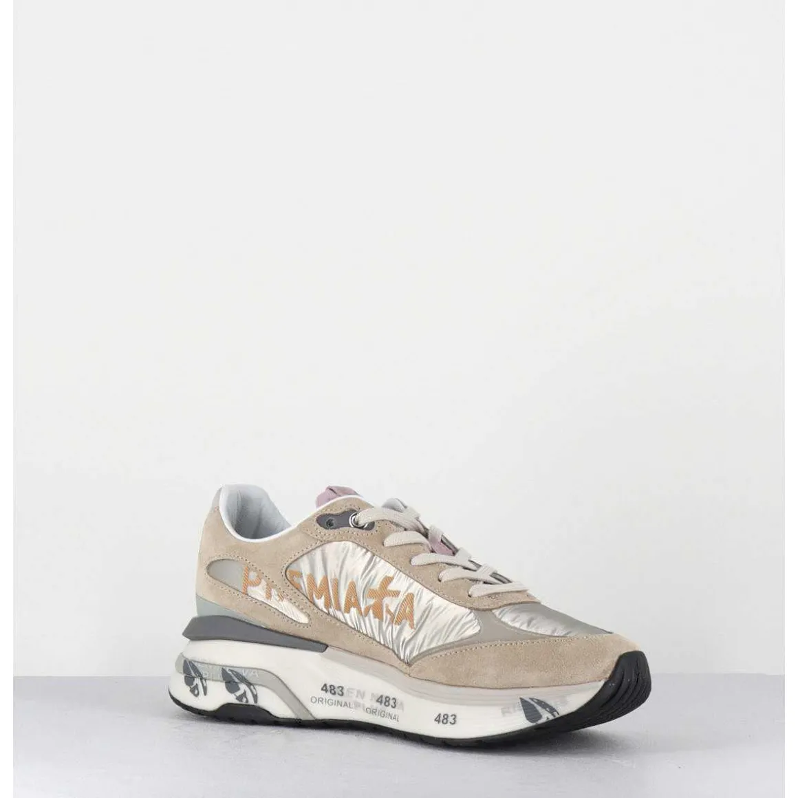 Sneakers Ultra Light Daim & Toile Beiges - Moerund 6442