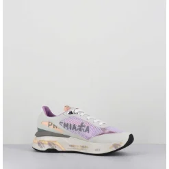 Sneakers Ultra Light Lilas & Gris Semelle Epaisse - Moerund 6337