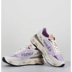 Sneakers Ultra Light Lilas & Gris Semelle Epaisse - Moerund 6337