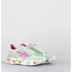 Sneakers Ultra Light Vert & Gris Semelle Epaisse - Moerund 6339